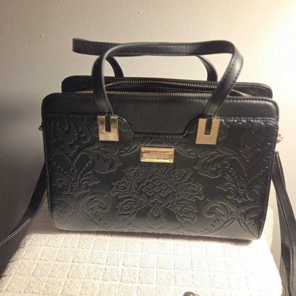 Ana Lublin Fashion Tote Purse Crossbody Shoulder Black Bag